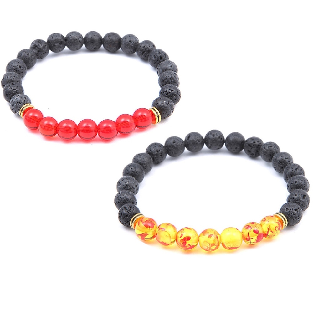 Volcanic Fire Lava Rock Bead Diffuser Bracelet - Picture 4 of 6